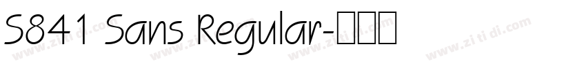 S841 Sans Regular字体转换